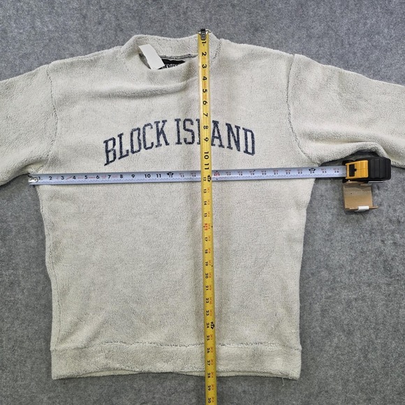 VTG Block Island Austins Inc Sweatshirt Mens Medium Gray Terry Cloth Pullover - Picture 8 of 13
